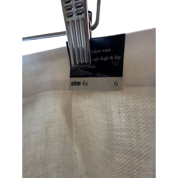Jones New York Womens Slim Fit Linen Pants Size 6 - Picture 3 of 6